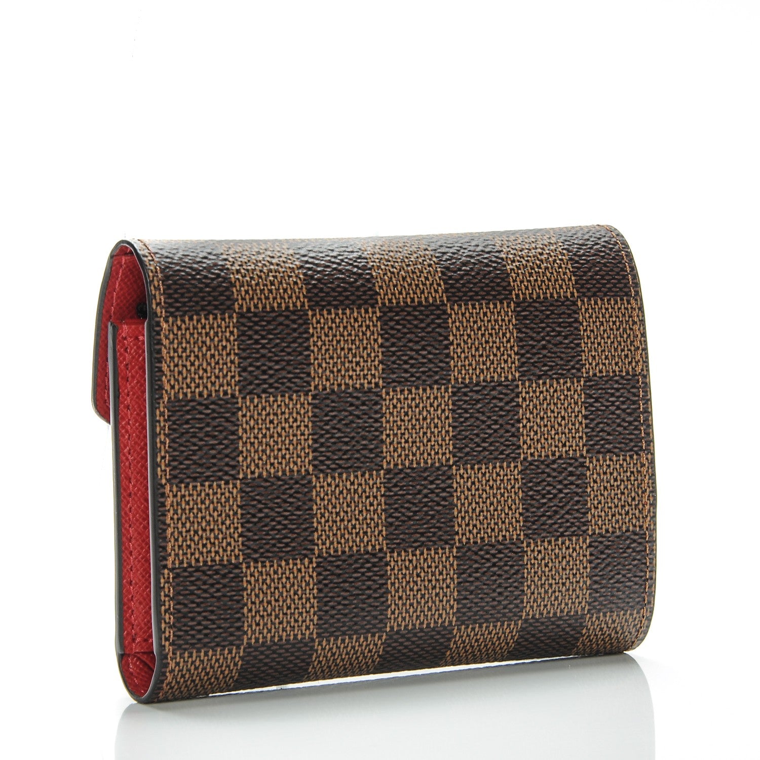 Louis Vuitton Damier Ebene Victorine Wallet Red 3 of 6