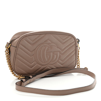Gucci Calfskin Matelasse Small GG Marmont Chain Shoulder Bag Porcelain Rose 3 of 15