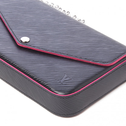 Louis Vuitton Epi Pochette Felicie Black Hot Pink 6 of 9