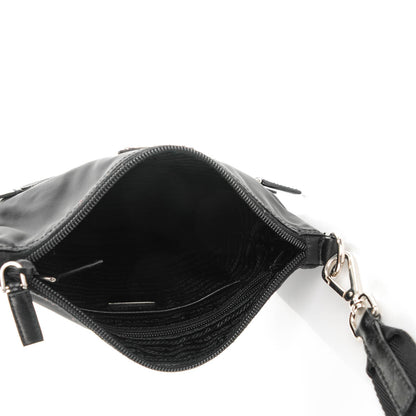 Prada Tessuto Nylon Small Flat Messenger Bag Black 5 of 8