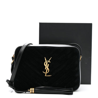 Saint Laurent Suede Calfskin Monogram Lou Camera Bag Black 14 of 14