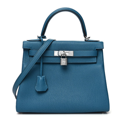 Hermes Togo Kelly Retourne 28 Bleu De Galice 1 of 13