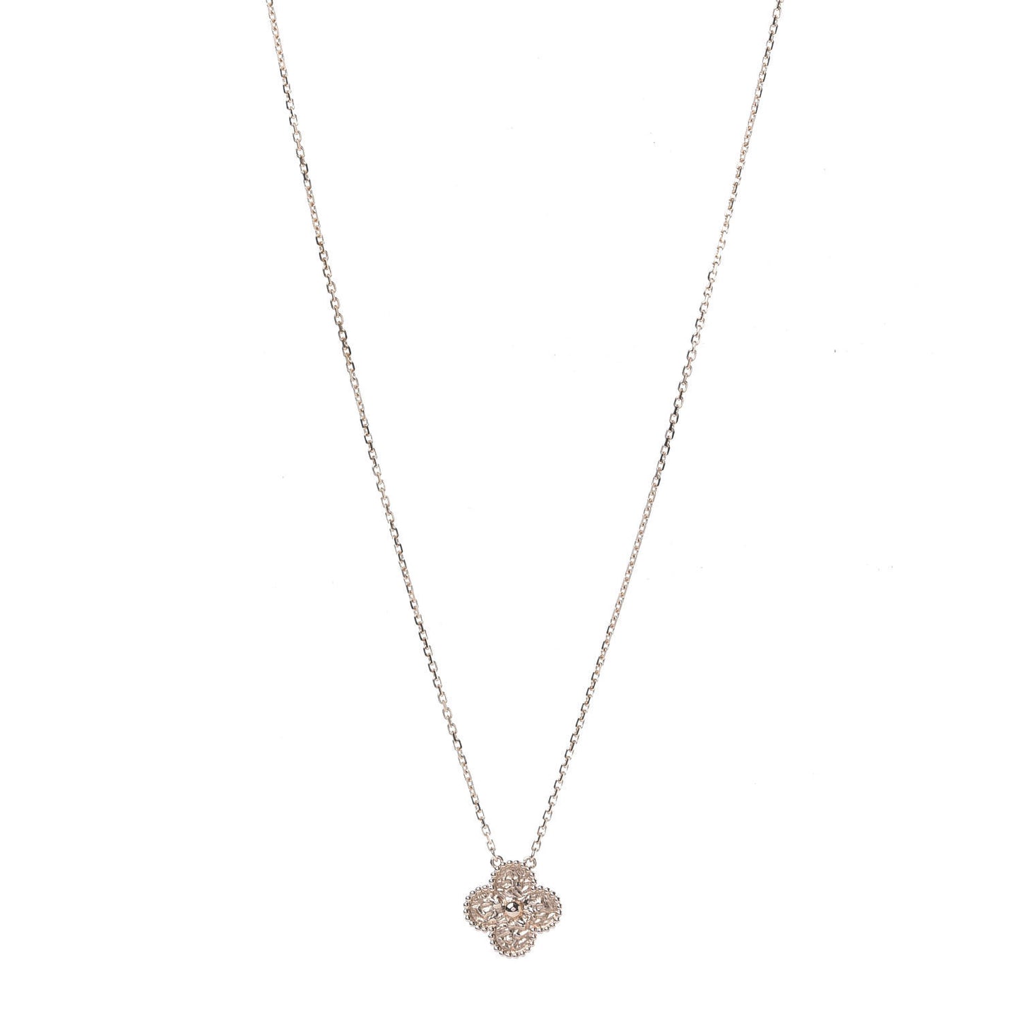 18K Rose Gold Vintage Alhambra Pendant Necklace