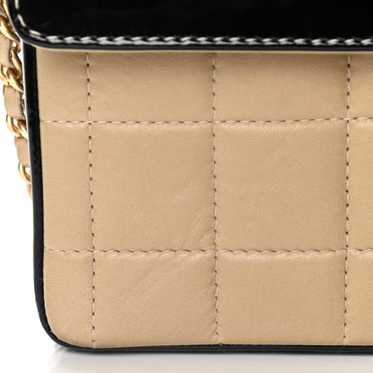 Chanel Lambskin Patent East West Chocolate Bar Flap Beige 13 of 15