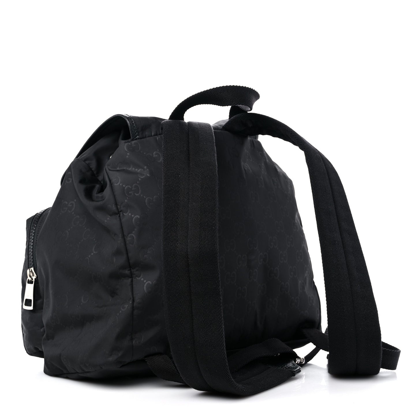 Nylon Monogram Medium Light Single Buckle Backpack Black