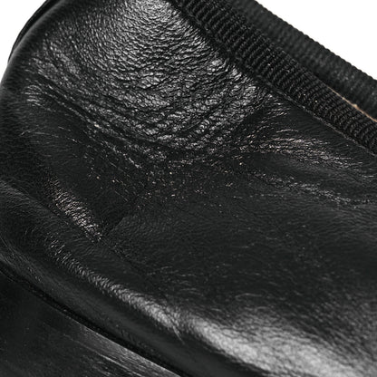 Chanel Lambskin Patent Cap Toe Ballerina Flats 38.5 Black 13 of 14