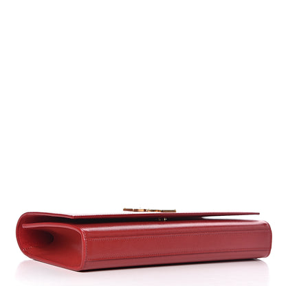 Saint Laurent Grain De Poudre Classic Monogram Cassandre Clutch Rouge Orient 4 of 12
