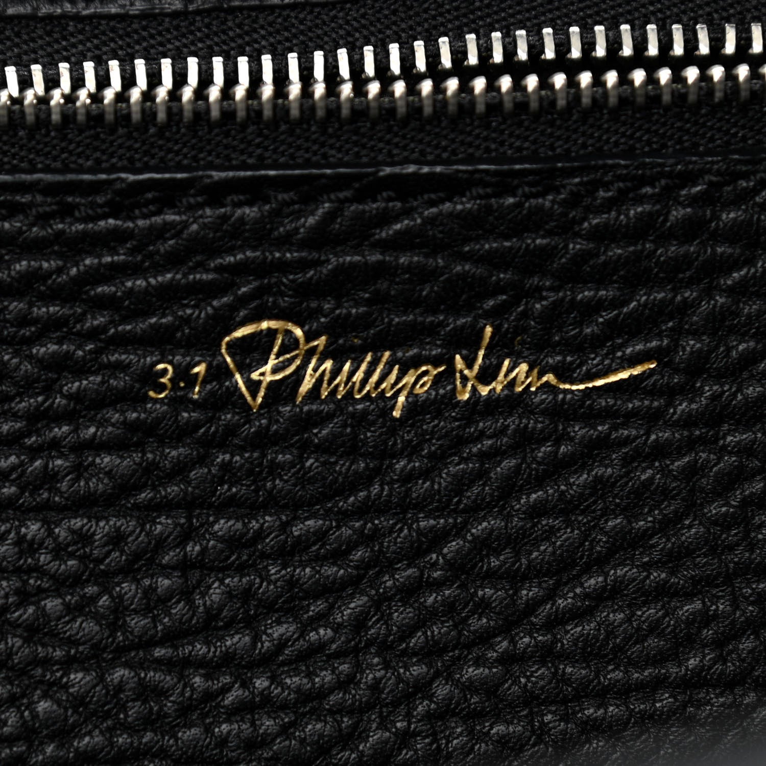 3.1 Phillip Lim Textured Calfskin Denim Medium Pashli Satchel Black 8 of 12