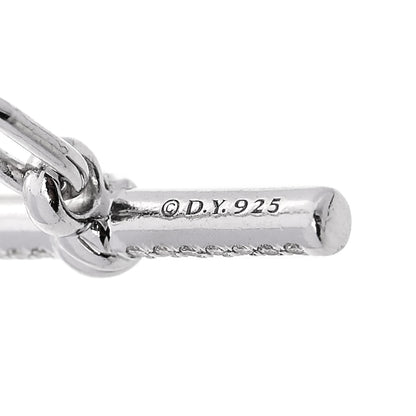 David Yurman Sterling Silver Diamond 3.5mm DY Madison Pave Toggle Chain Micropave Peace Sign Amulet Pave Heart Amulet Necklace 5 of 5