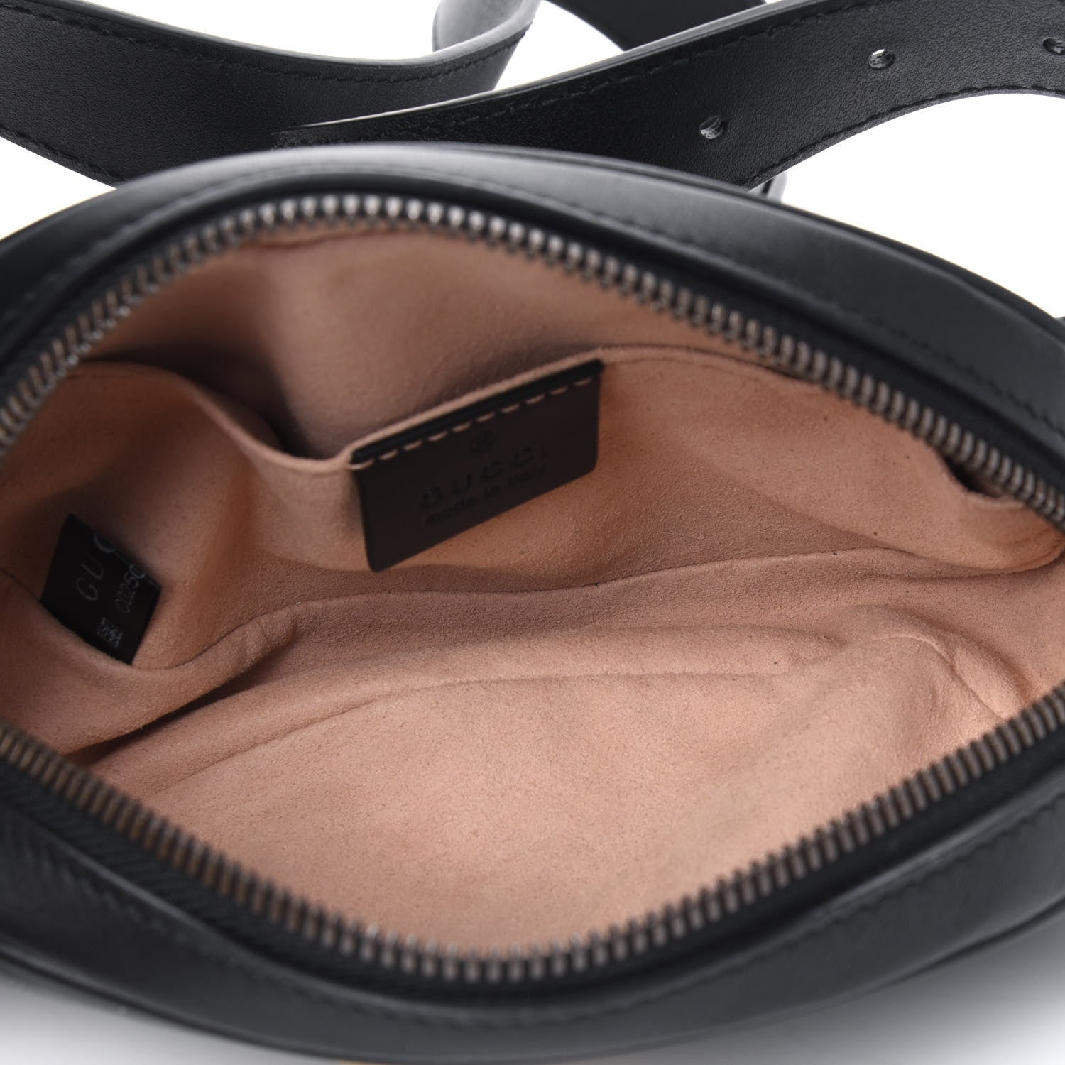 Gucci Calfskin Matelasse GG Marmont Belt Bag 85 34 Black 4 of 4
