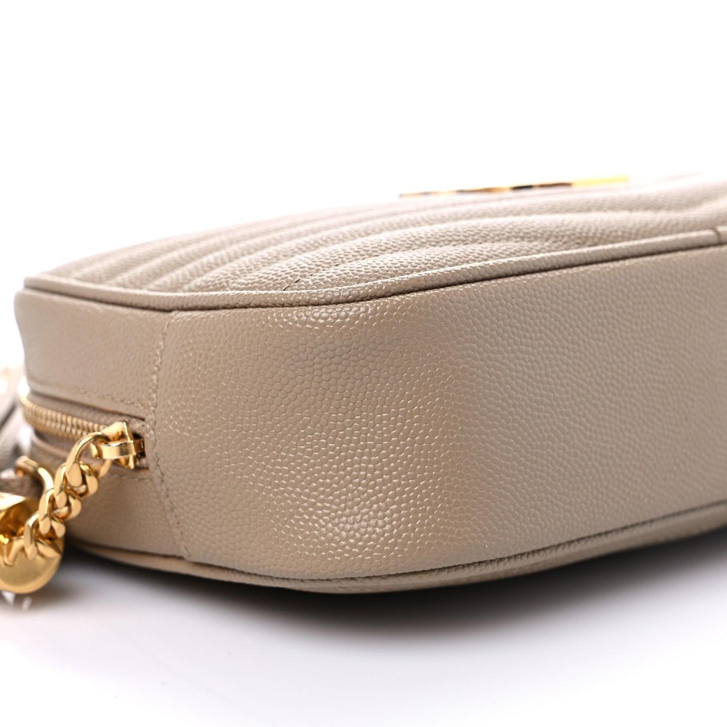 Grain De Poudre Matelasse Monogram Mini Lou Camera Bag Dark Latte