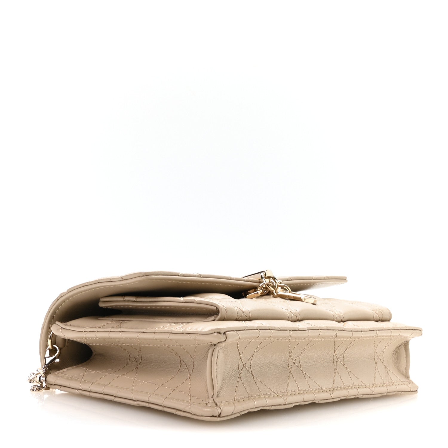 Christian Dior Lambskin Cannage Chain My Dior Daily Chain Pouch Powder Beige 4 of 12