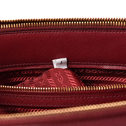 Prada Saffiano Medium Galleria Double Zip Tote Cherry 7 of 12