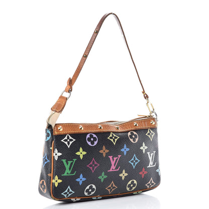 Louis Vuitton Monogram Multicolor Pochette Accessories Black 3 of 13
