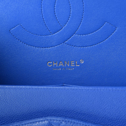Chanel Caviar Quilted Jumbo Double Flap Blue 8 of 11