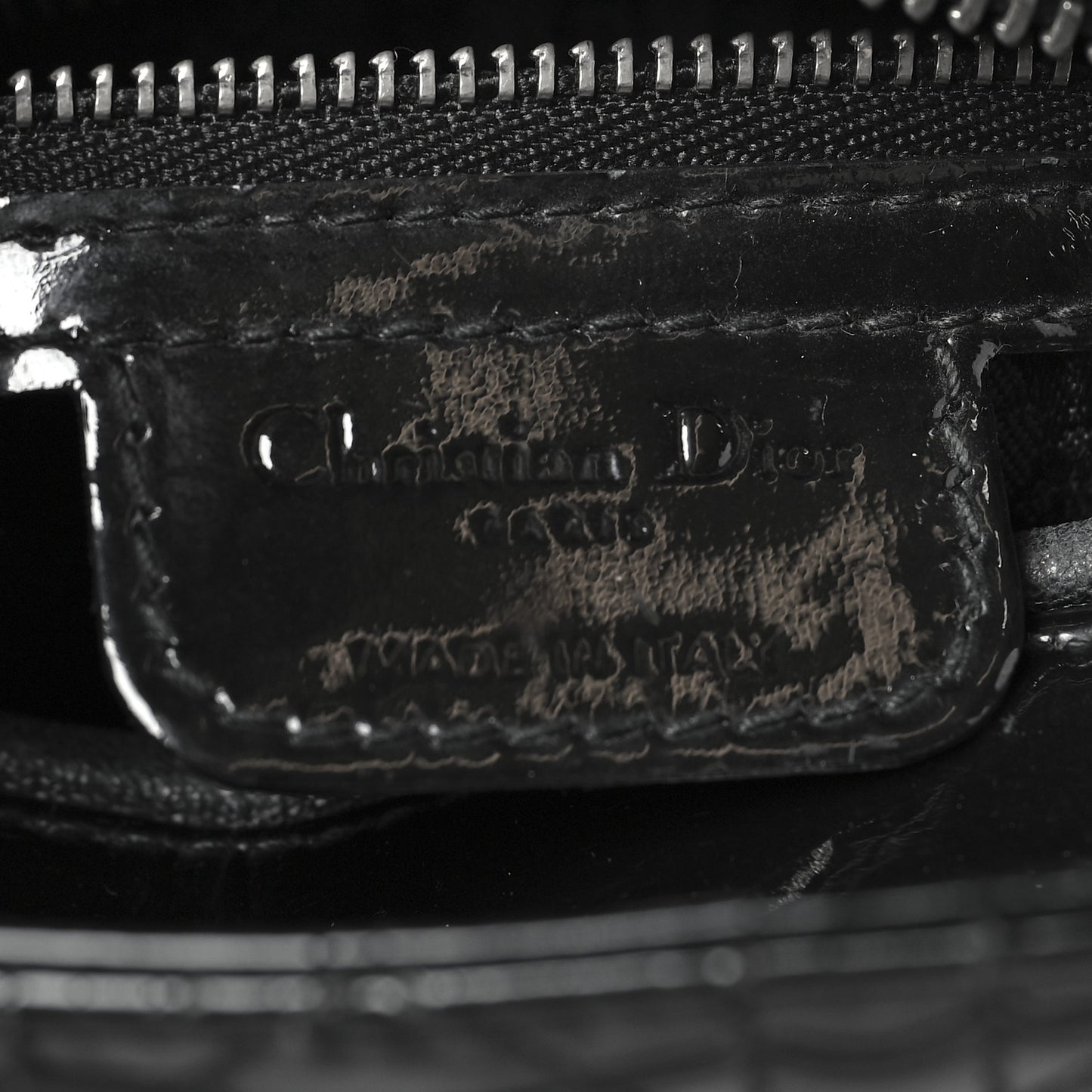 Patent Cannage Medium Lady Dior Black