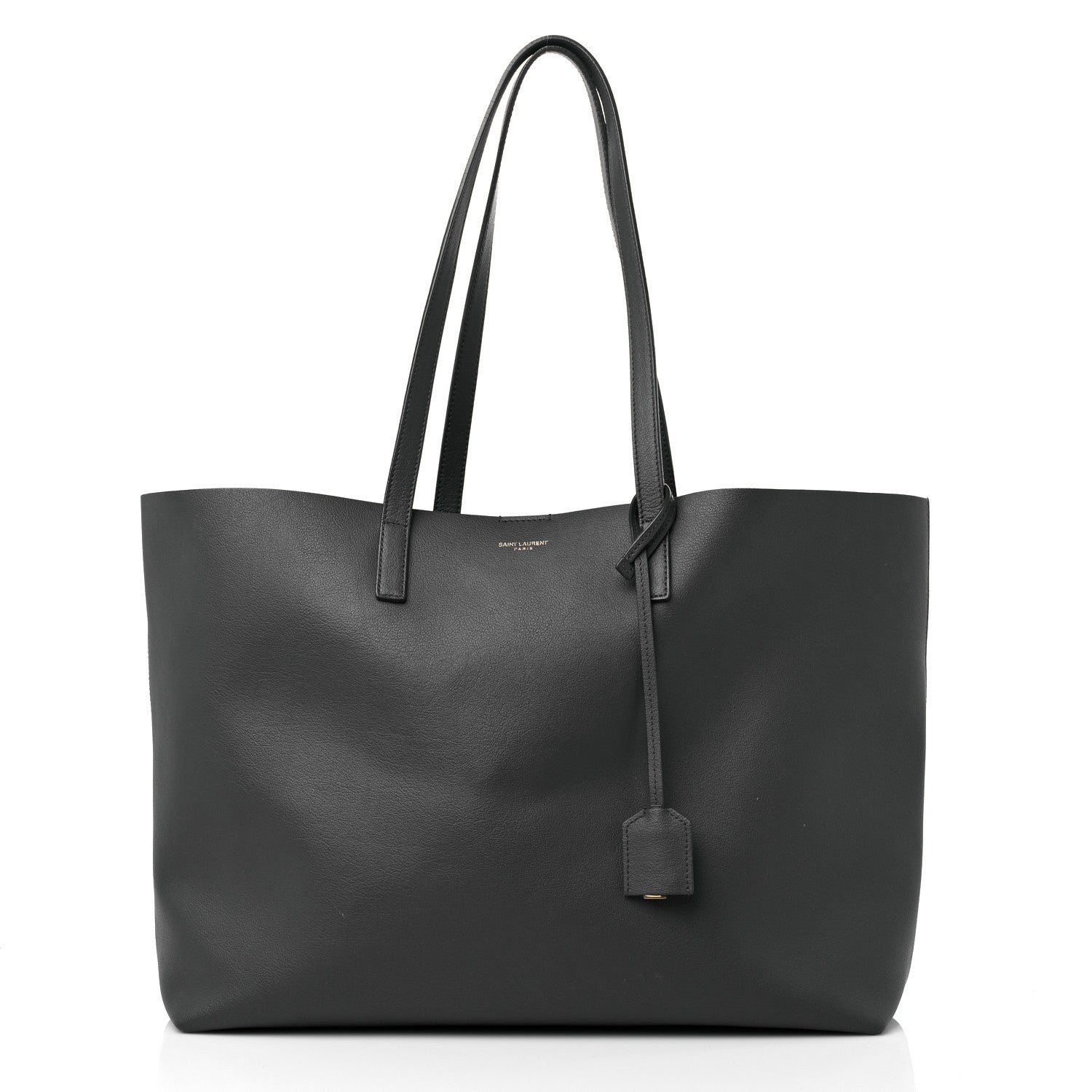 Saint Laurent Calfskin Large Shopping Tote Fog 2 of 15
