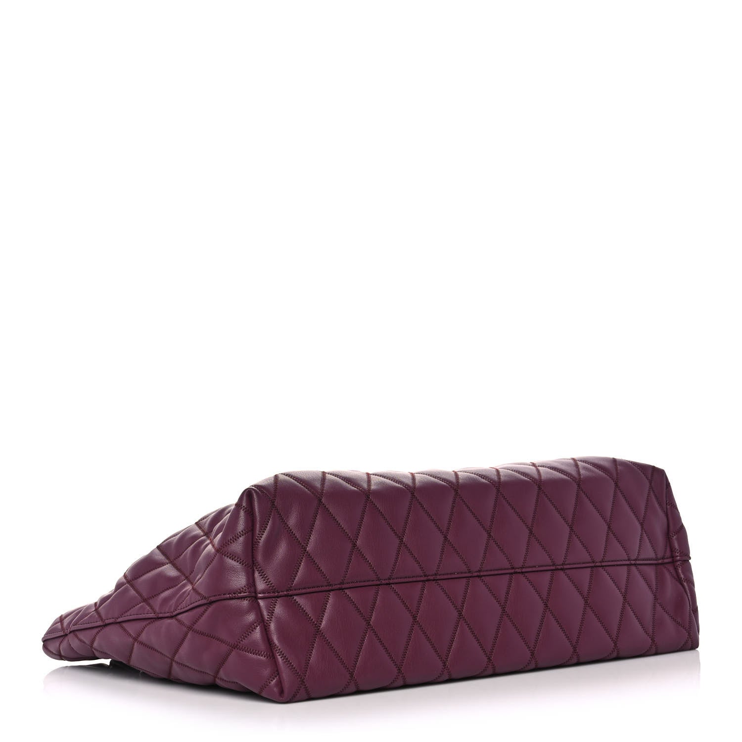 Givenchy Rubber Effect Canvas Quilted Duo Shopper Tote Aubergine 4 of 13