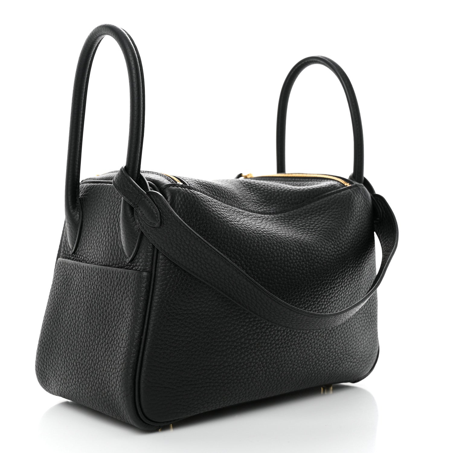 Hermes Taurillon Clemence Lindy 26 Black 3 of 10