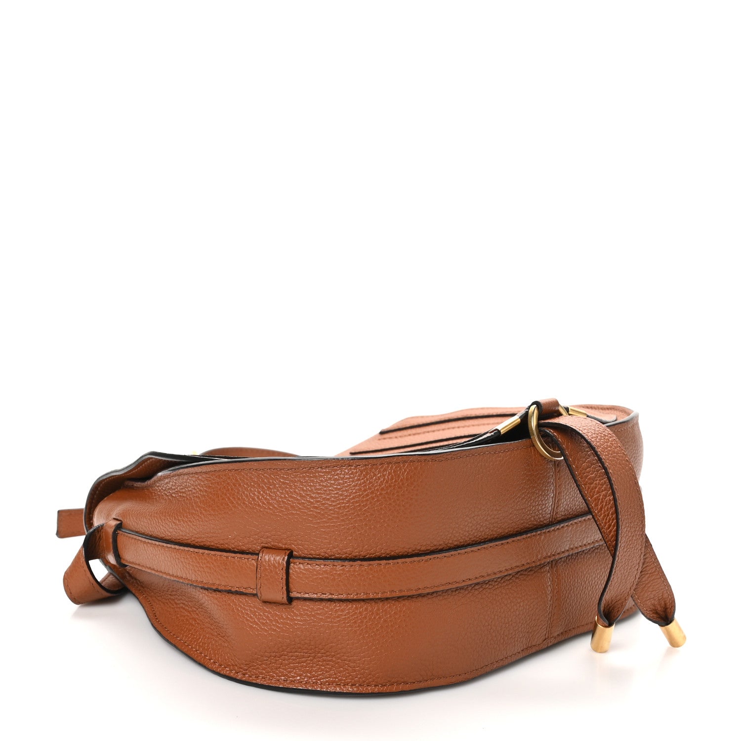 Chloe Grained Calfskin Medium Marcie Saddle Bag Tan 4 of 9