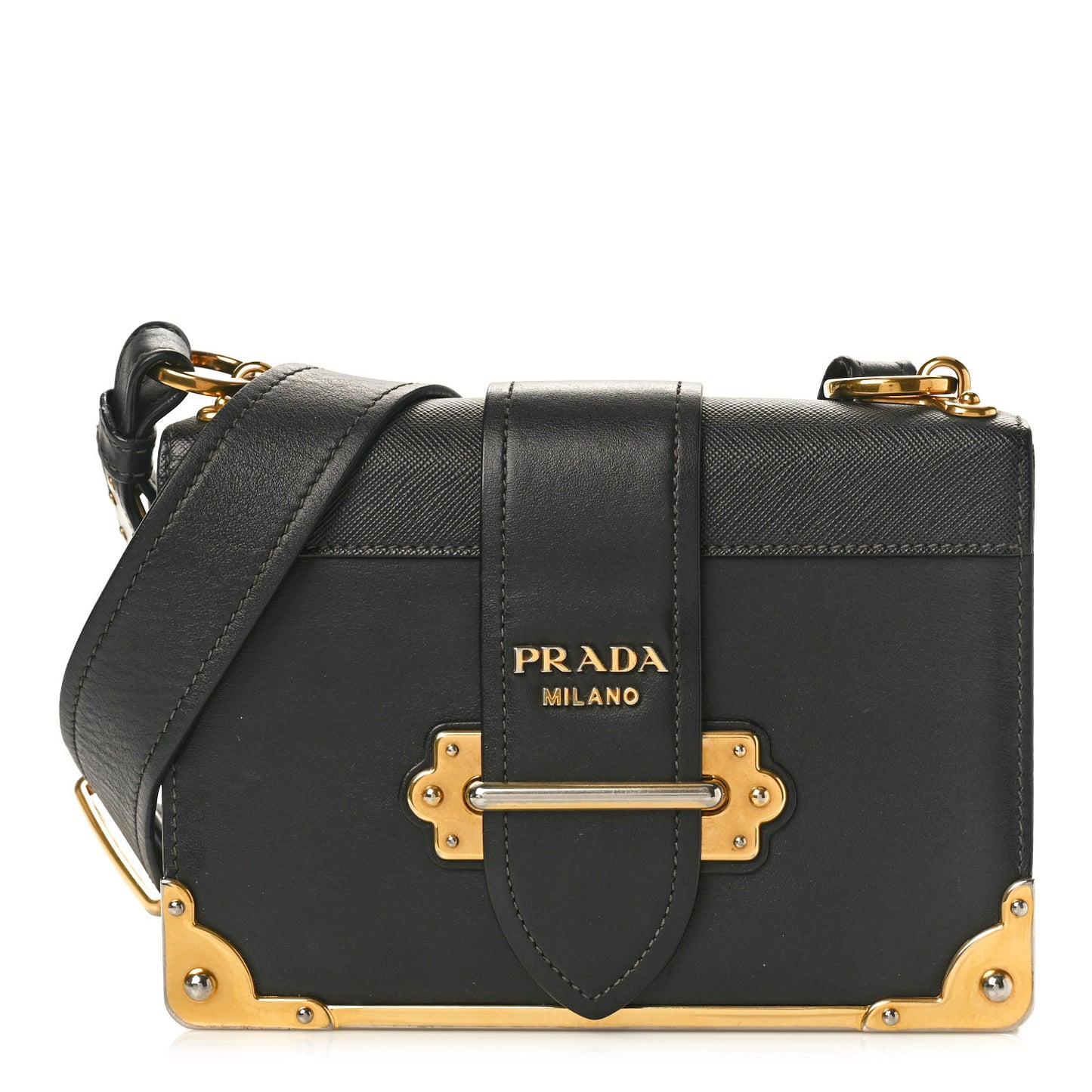 City Calf Saffiano Cahier Bag Black