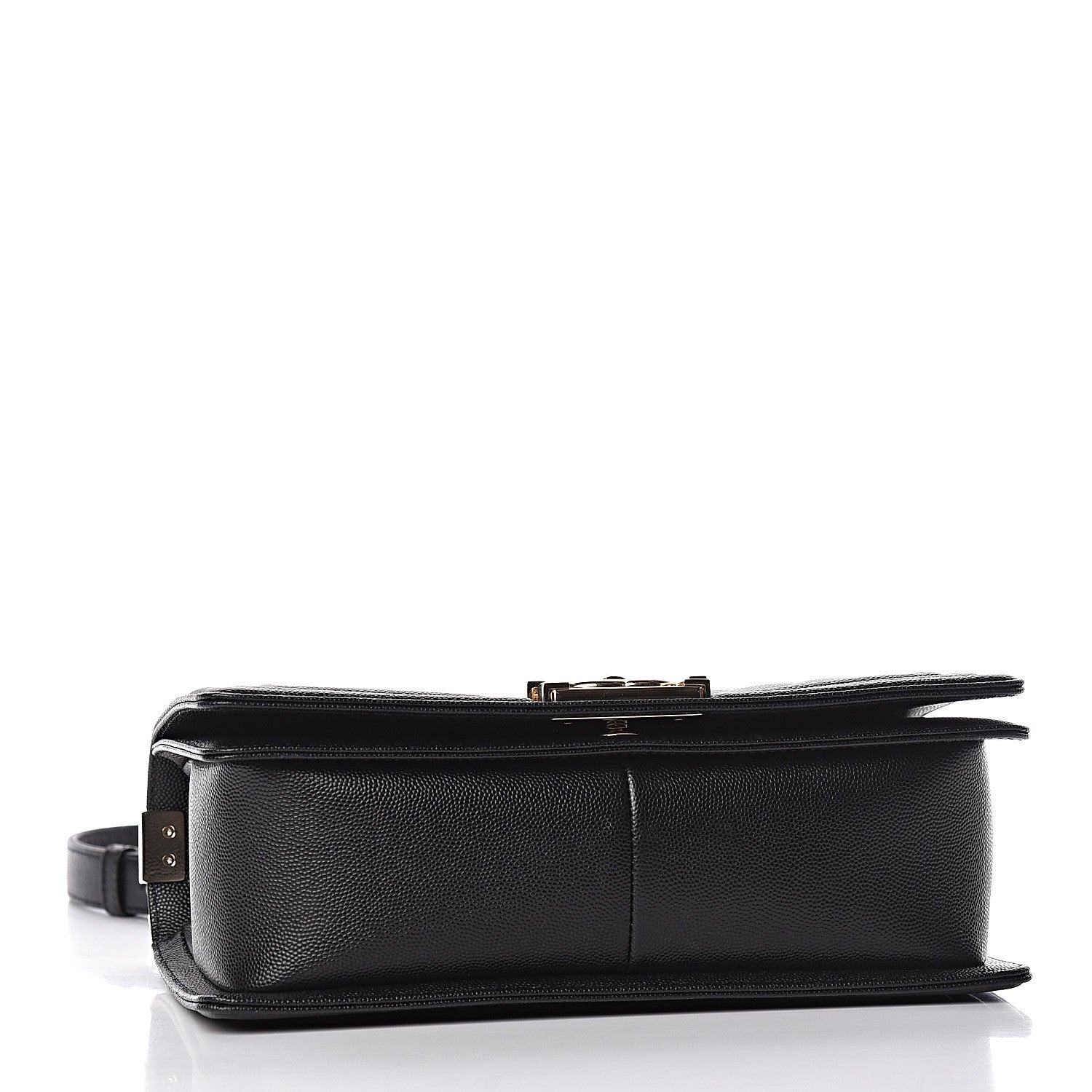 Chanel Caviar Chevron Quilted Medium Boy Flap Black 4 of 12