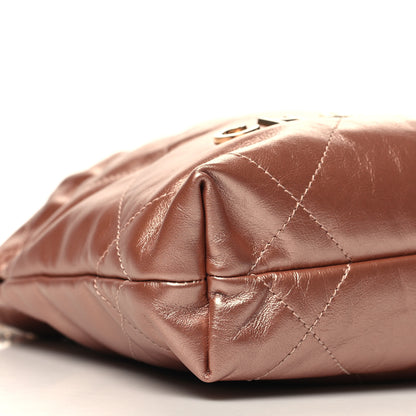 Chanel Metallic Calfskin Quilted Mini Chanel 22 Copper 9 of 12
