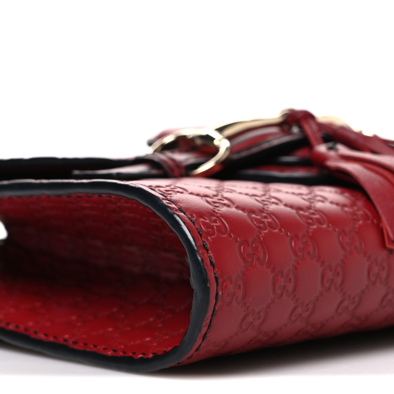 Gucci Soft Microguccissima Mini Emily Chain Shoulder Bag Rosso 9 of 10