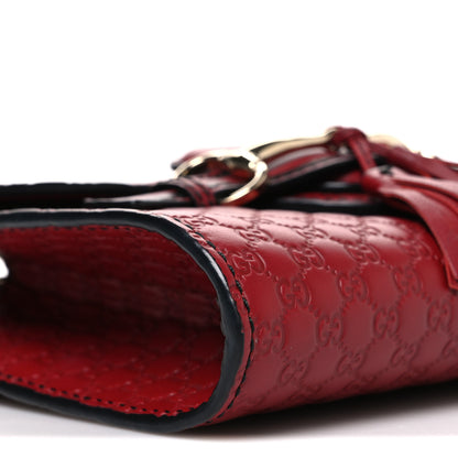 Gucci Soft Microguccissima Mini Emily Chain Shoulder Bag Rosso 9 of 10