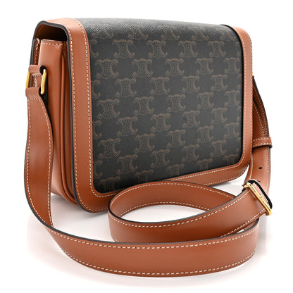 Celine Triomphe Canvas Calfskin Medium Triomphe Bag Tan 3 of 11