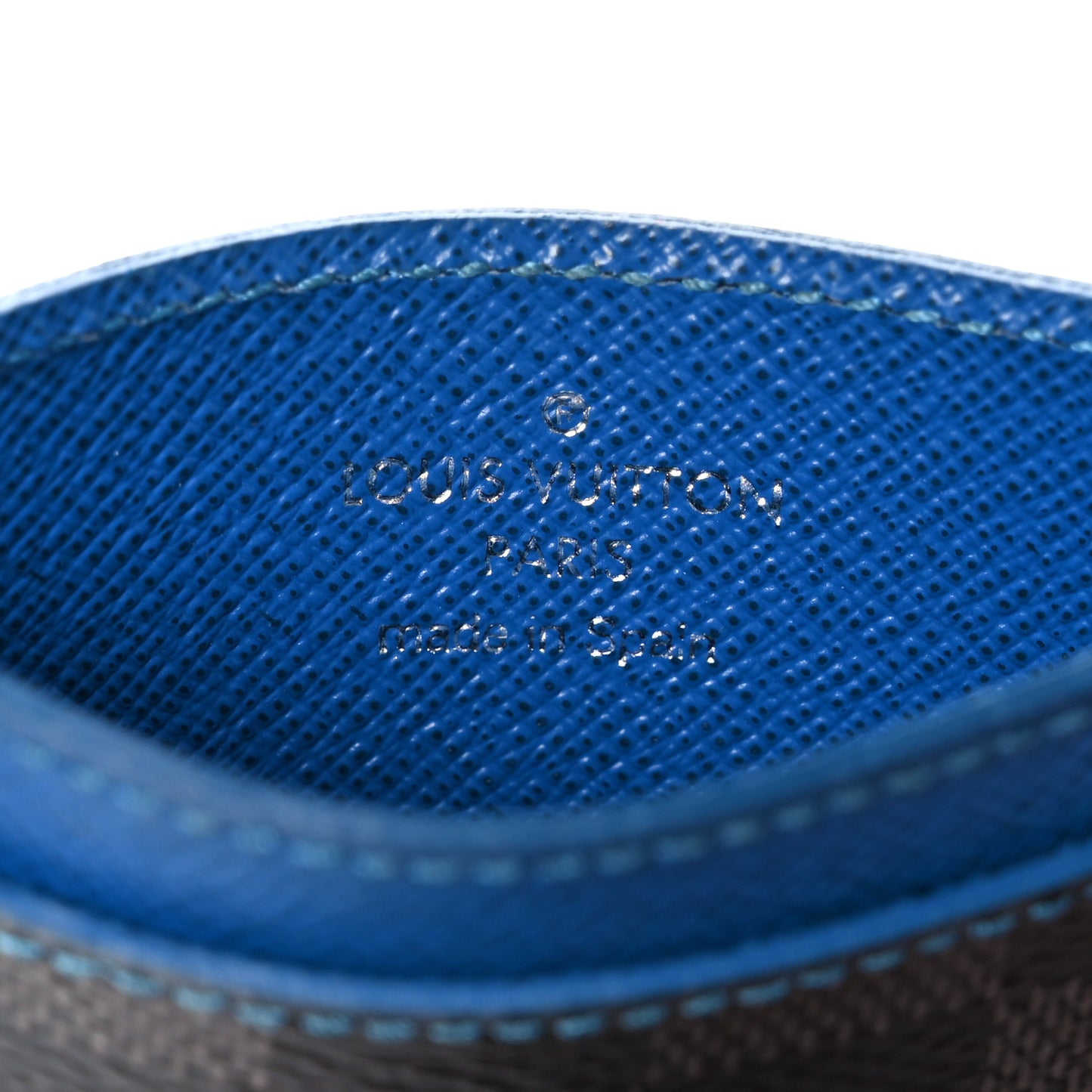 Damier Graphite Card Holder Blue