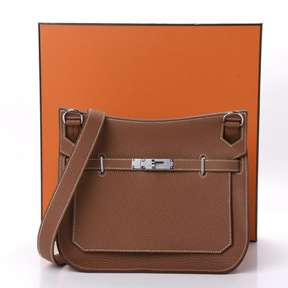 Hermes Taurillon Clemence Jypsiere 28 Gold 11 of 11