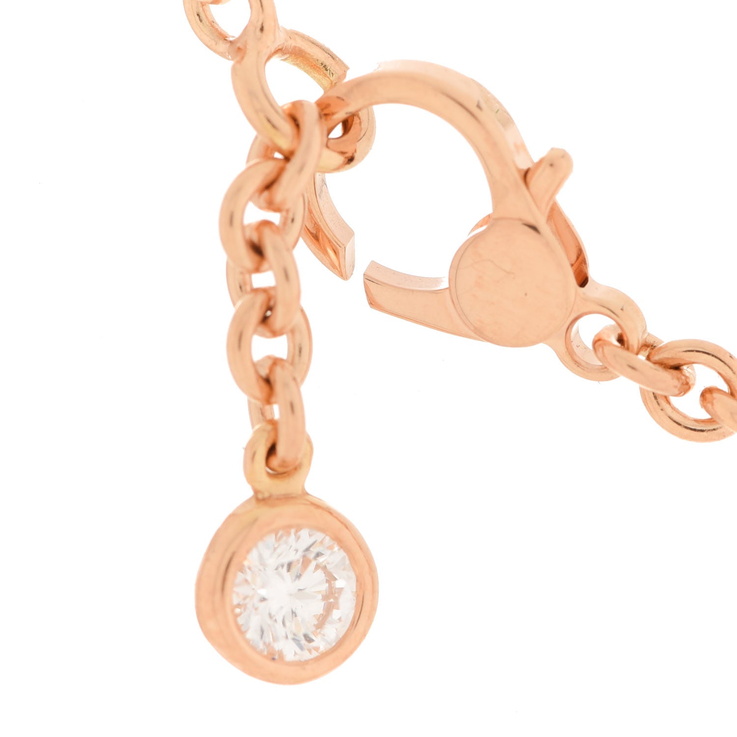 Hermes 18K Rose Gold Diamond Filet d'Or TPM Bracelet SH 5 of 6