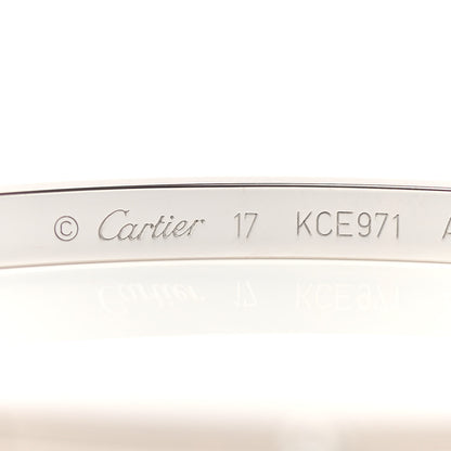 Cartier 18K White Gold 6 Diamond Small LOVE Bracelet 17 3 of 5