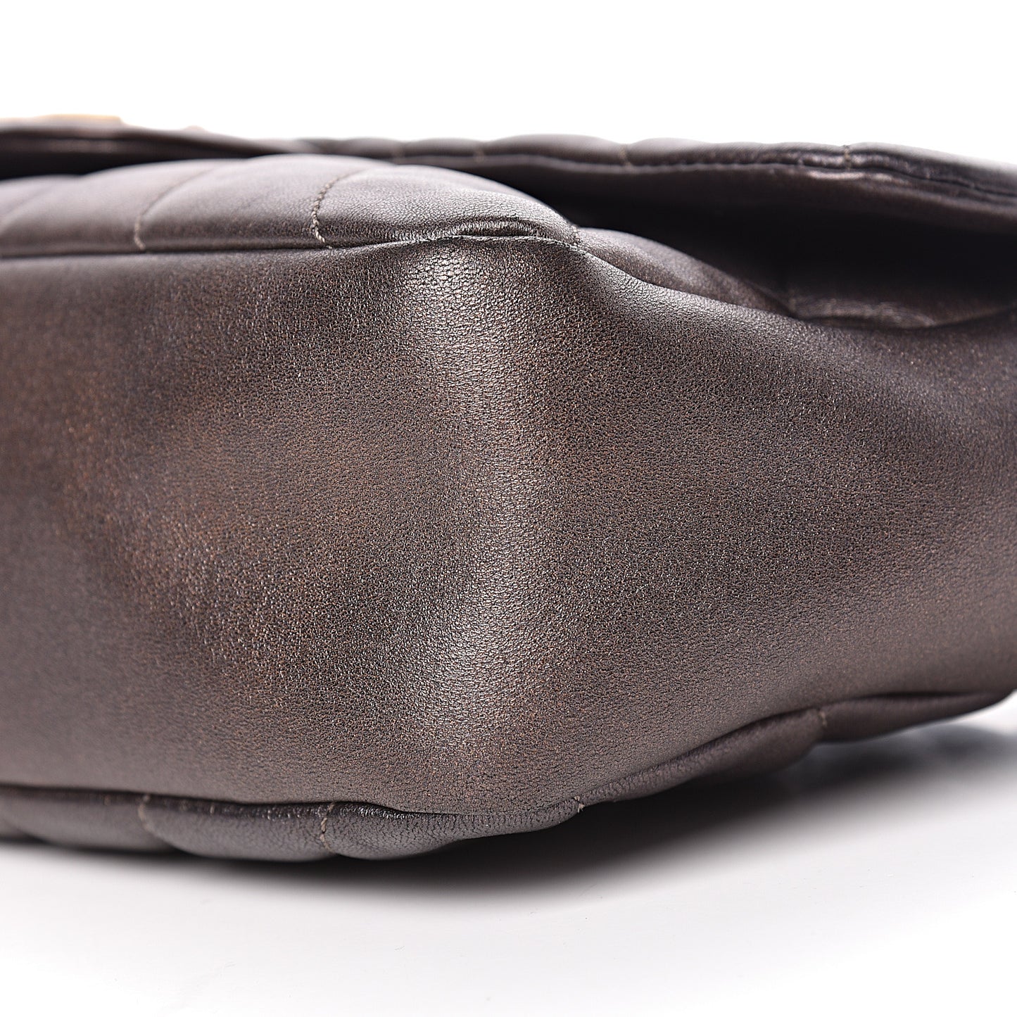 Metallic Calfskin Degrade East West Flap Bronze