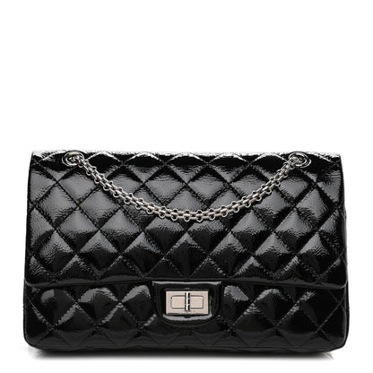 Chanel Distressed Patent Quilted 2.55 Reissue 227 Flap Black 1 of 13