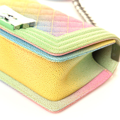 Chanel Caviar Quilted Small Cuba Rainbow Boy Flap Multicolor 9 of 13