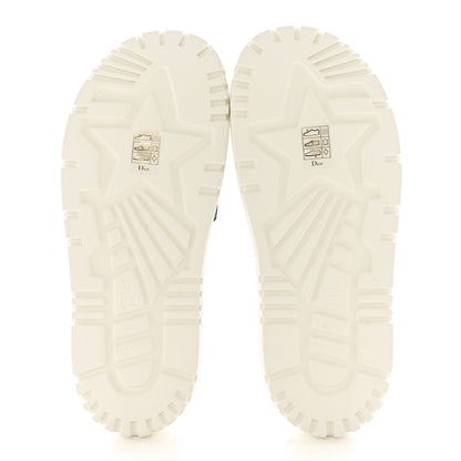 Christian Dior Canvas D-Constellation Embroidered Dway 10mm Slide Sandals 39 White Multicolor 5 of 8