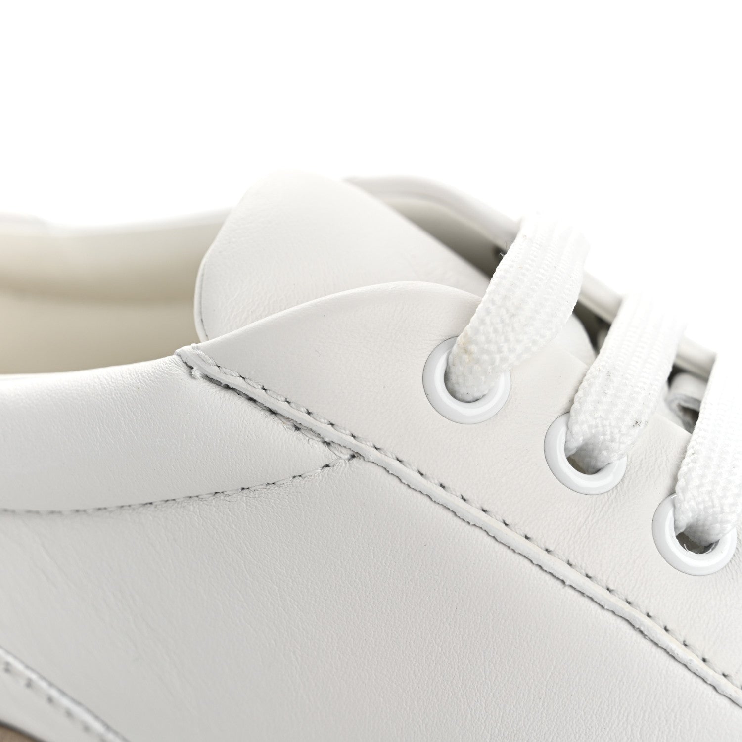 Fendi Vitello Logo Womens Low Top Sneakers 35.5 White 11 of 11