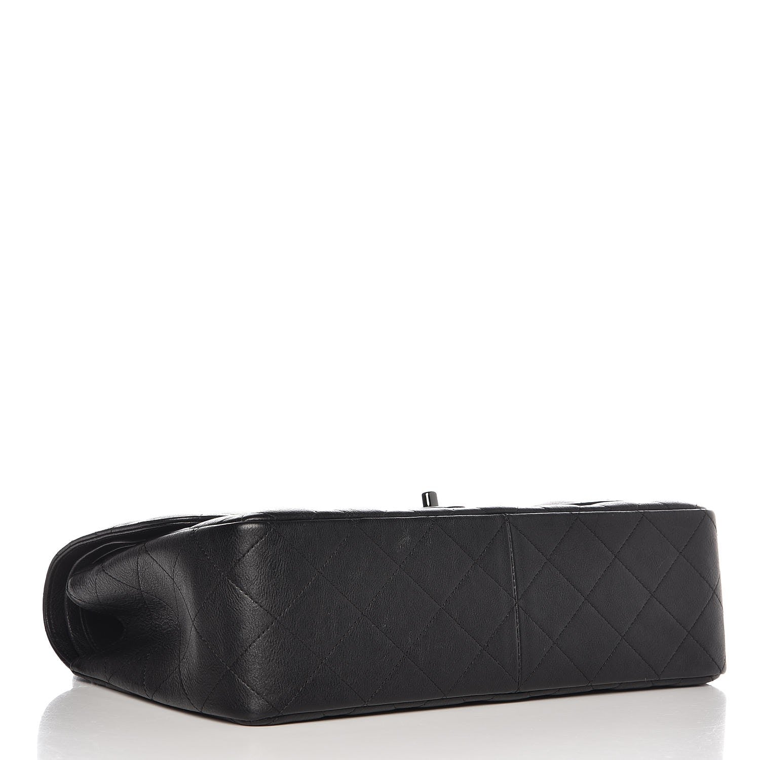 Chanel Crumpled Calfskin Quilted Jumbo Double Flap So Black 5 of 10