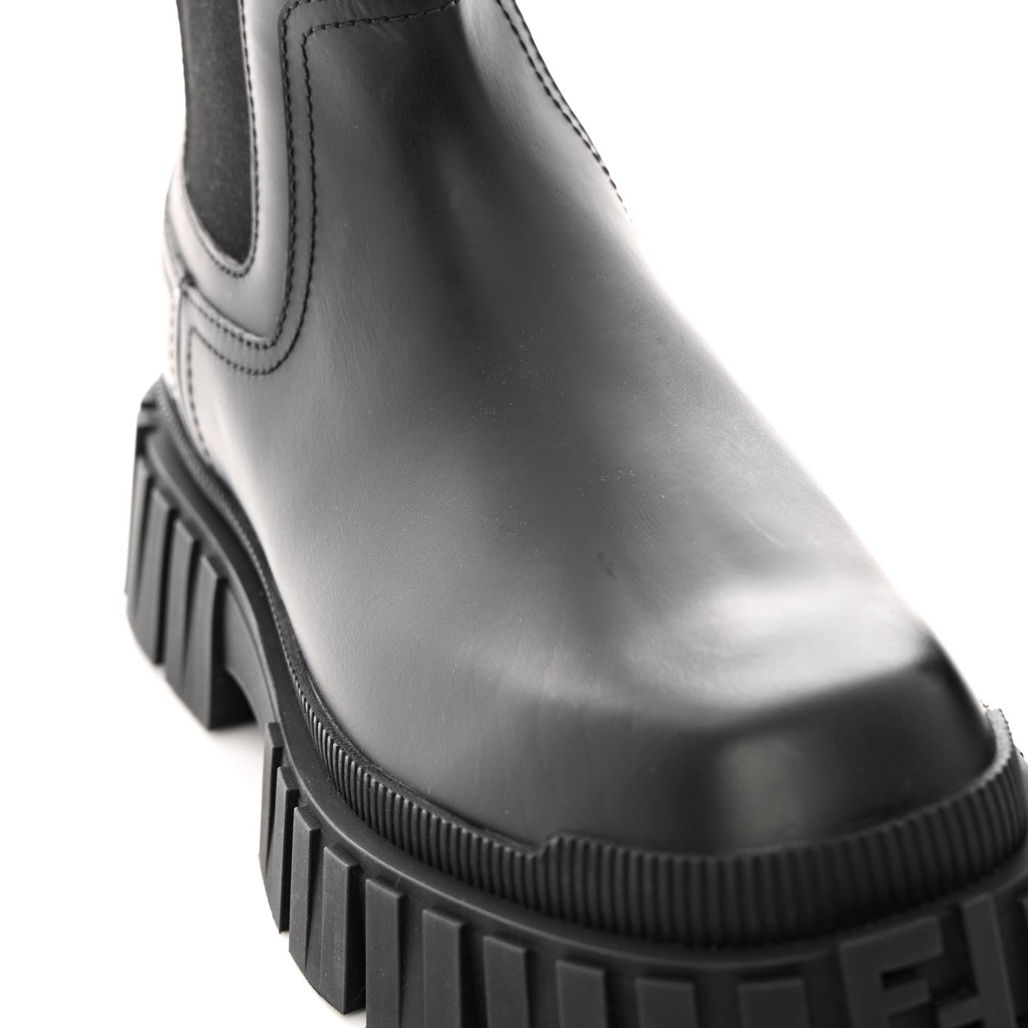 Fendi Calfskin Rubber Mens Fendi Force Chelsea Boots 9 Black 11 of 12