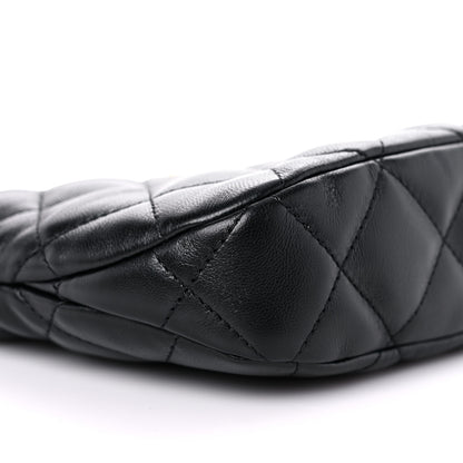 Chanel Lambskin Quilted Hobo Black 6 of 9