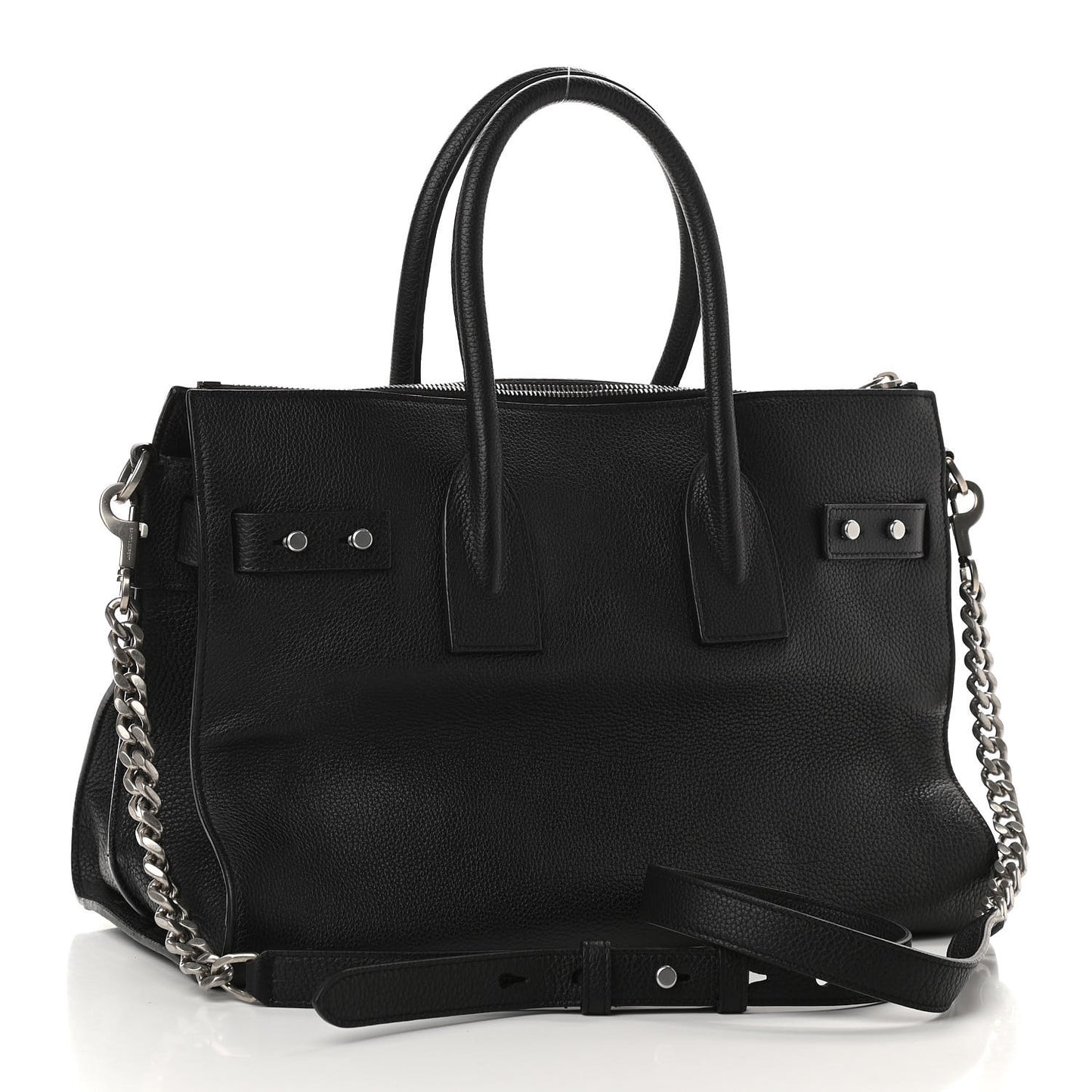 Grained Calfskin Small Supple Sac De Jour Black