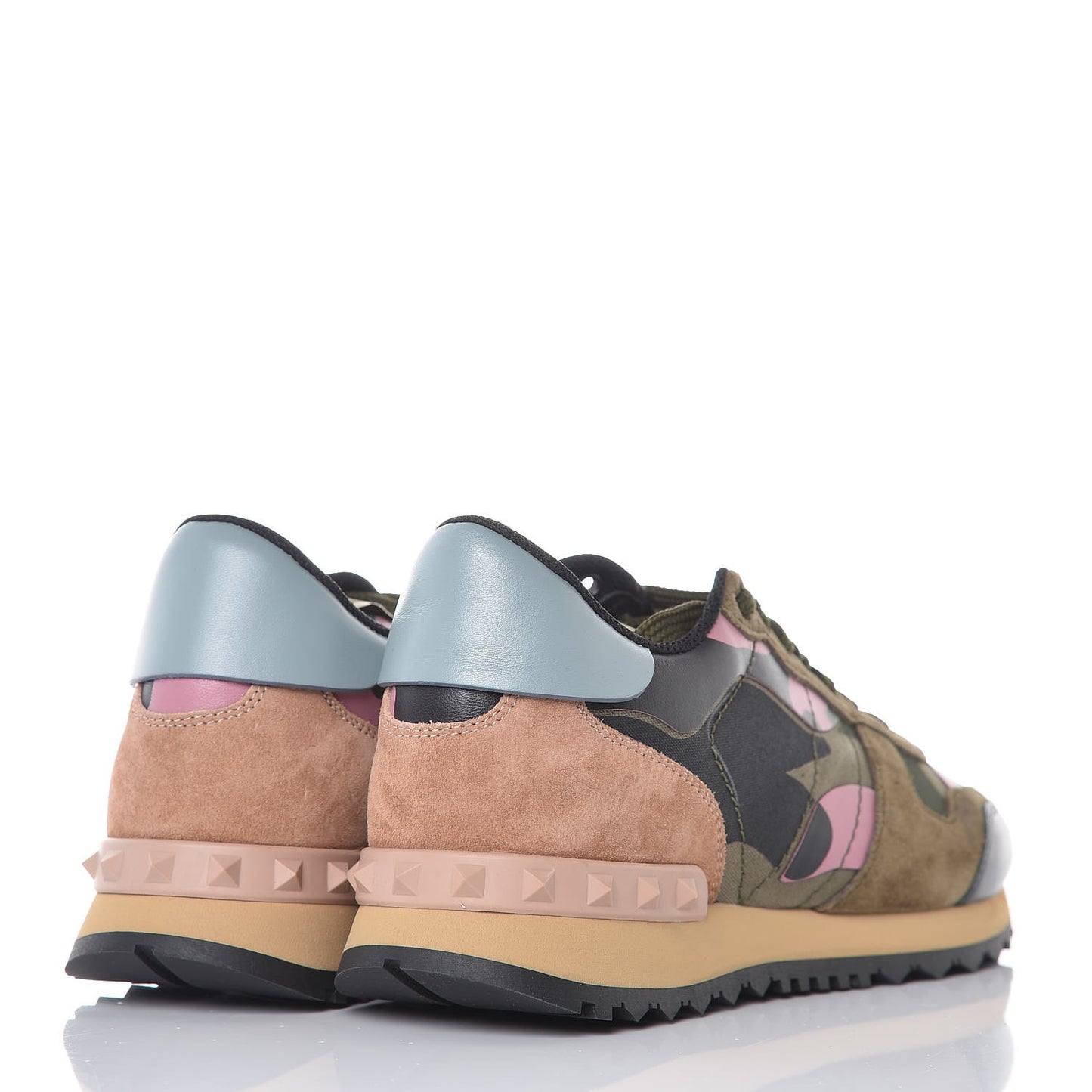 Nappa Suede Camouflage Womens Rockrunner Sneakers 37 Multicolor