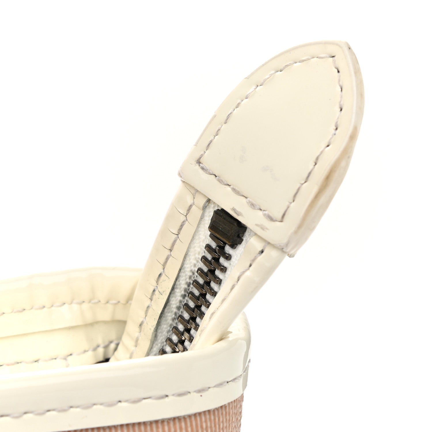 Burberry Nova Check Patent Trim Shopper Tote White 13 of 17