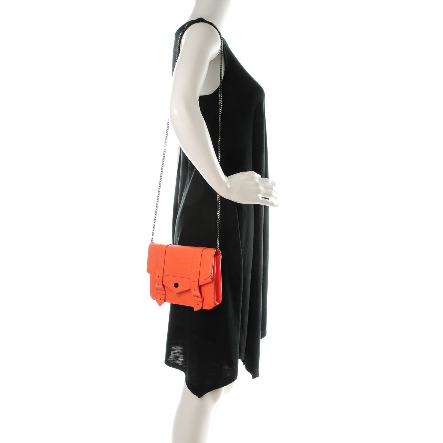 Lambskin PS1 Large Chain Wallet Grapefruit