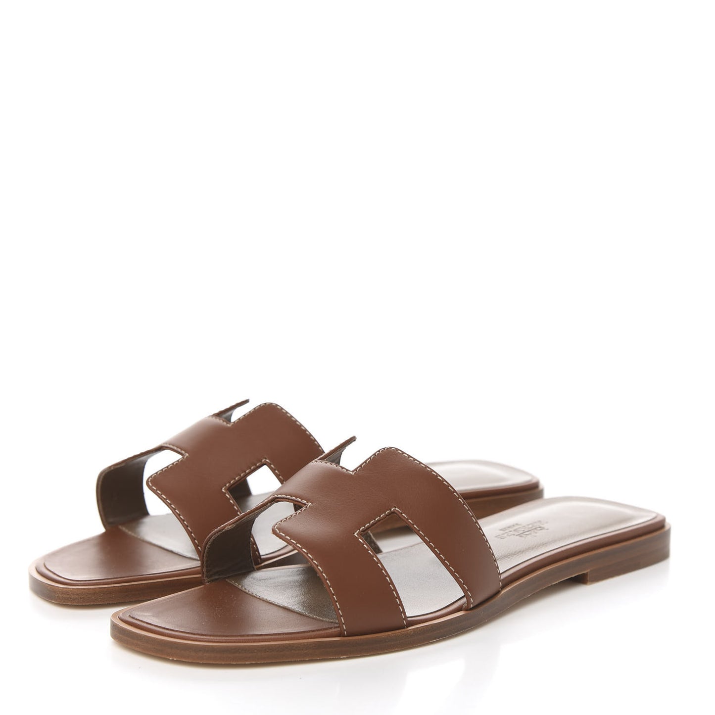 Box Calfskin Oran Sandals 37 Gold