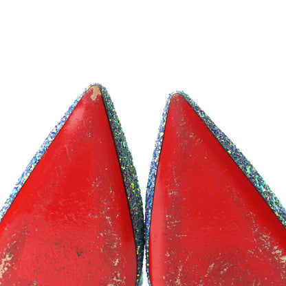 Christian Louboutin Glitter So Kate Dragonfly 120 Pumps 37 China Blue 9 of 10