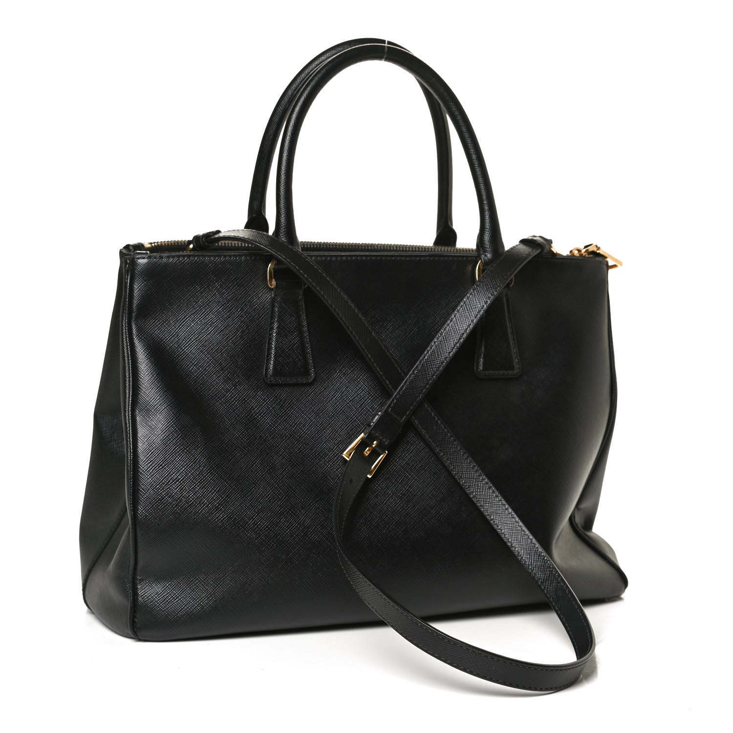 Prada Saffiano Small Galleria Double Zip Tote Black 3 of 10