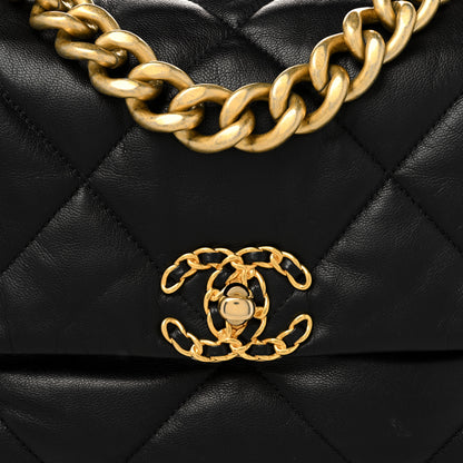 Chanel Lambskin Quilted Large Chanel 19 Flap Black 8 of 12